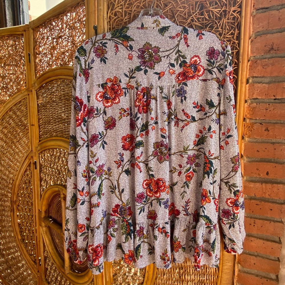 Anthropology Floral Blouse Top Size 14 Women’s New Condition Beautiful - Picture 6 of 15